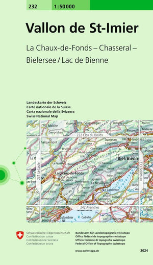 Swisstopo | 232 Vallon de St-Imier - • WEBER VERLAG