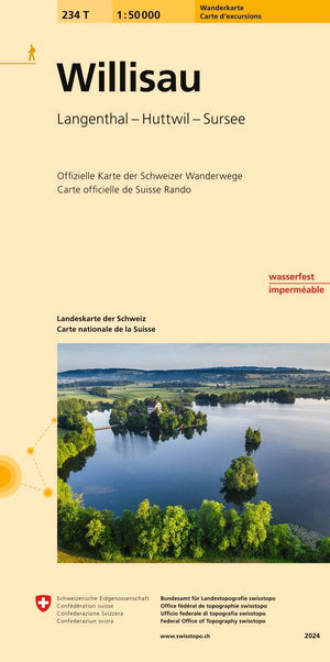 Swisstopo | 234T Willisau Wanderkarte - • WEBER VERLAG