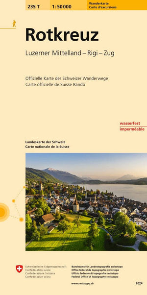 Swisstopo | 235T Rotkreuz Wanderkarte - • WEBER VERLAG