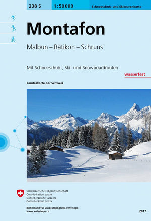 Swisstopo | 238S Montafon Schneesportkarte - • WEBER VERLAG