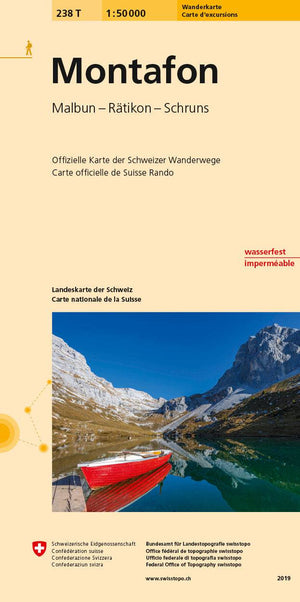 Swisstopo | 238T Montafon Wanderkarte - • WEBER VERLAG