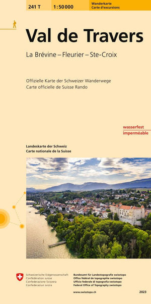 Swisstopo | 241T Val de Travers Wanderkarte - • WEBER VERLAG
