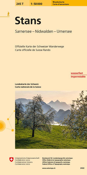 Swisstopo | 245T Stans Wanderkarte - • WEBER VERLAG