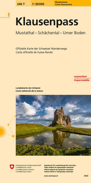 Swisstopo | 246T Klausenpass Wanderkarte - • WEBER VERLAG
