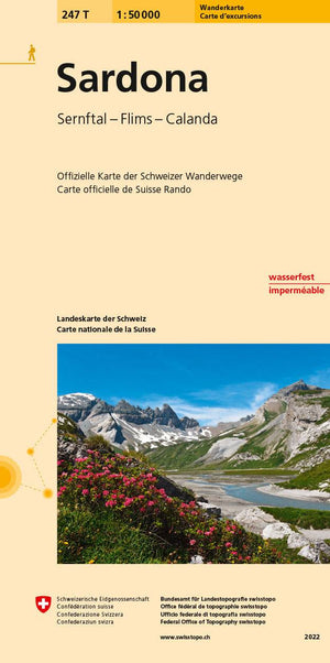 Swisstopo | 247T Sardona Wanderkarte - • WEBER VERLAG