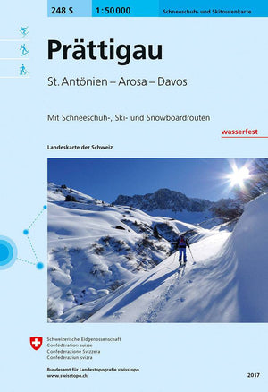 Swisstopo | 248S Prättigau Schneesportkarte - • WEBER VERLAG