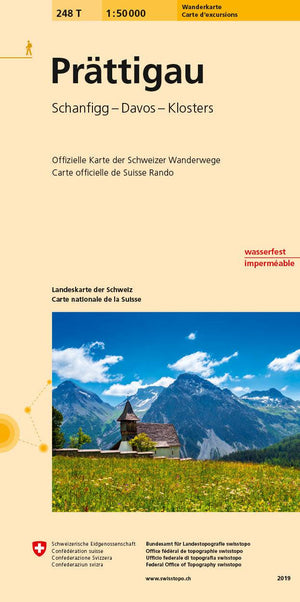 Swisstopo | 248T Prättigau Wanderkarte - • WEBER VERLAG