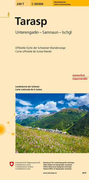 Swisstopo | 249T Tarasp Wanderkarte - • WEBER VERLAG