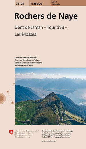 Swisstopo | 25105 Rochers de Naye - • WEBER VERLAG