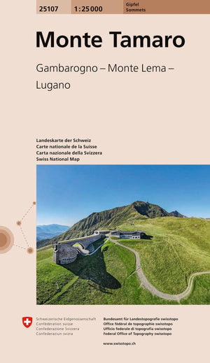 Swisstopo | 25107 Monte Tamaro - • WEBER VERLAG