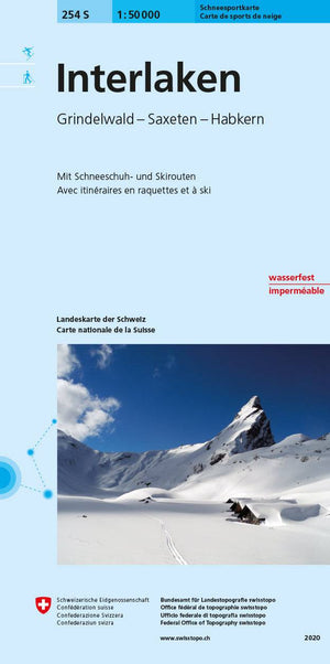 Swisstopo | 254S Interlaken Schneesportkarte - • WEBER VERLAG