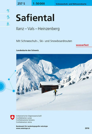 Swisstopo | 257S Safiental Schneesportkarte - • WEBER VERLAG