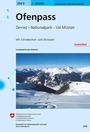 Swisstopo | 259S Ofenpass Schneesportkarte - • WEBER VERLAG
