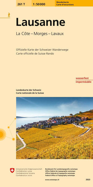 Swisstopo | 261T Lausanne Wanderkarte - • WEBER VERLAG