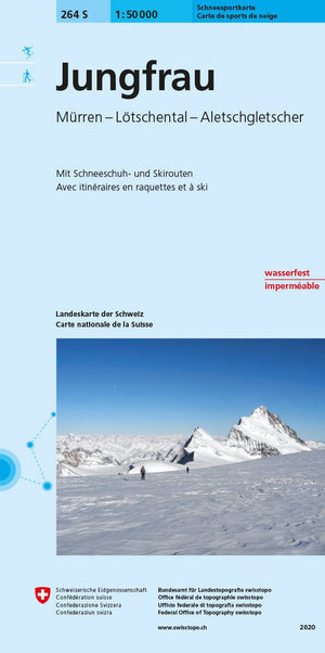 Swisstopo | 264S Jungfrau Schneesportkarte - • WEBER VERLAG