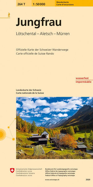 Swisstopo | 264T Jungfrau Wanderkarte - • WEBER VERLAG