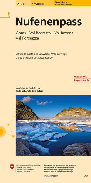 Swisstopo | 265T Nufenenpass Wanderkarte - • WEBER VERLAG