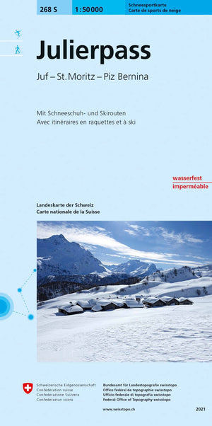 Swisstopo | 268S Julierpass Schneesportkarte - • WEBER VERLAG