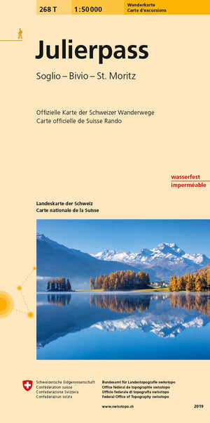 Swisstopo | 268T Julierpass Wanderkarte - • WEBER VERLAG