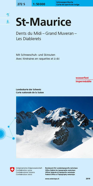 Swisstopo | 272S St-Maurice Schneesportkarte - • WEBER VERLAG