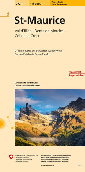 Swisstopo | 272T St-Maurice Wanderkarte - • WEBER VERLAG