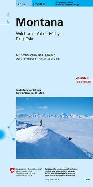 Swisstopo | 273S Montana Schneesportkarte - • WEBER VERLAG