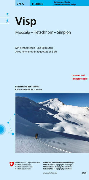 Swisstopo | 274S Visp Schneesportkarte - • WEBER VERLAG