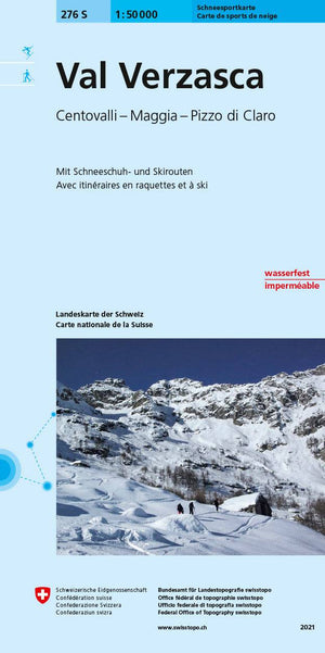 Swisstopo | 276S Val Verzasca Schneesportkarte - • WEBER VERLAG