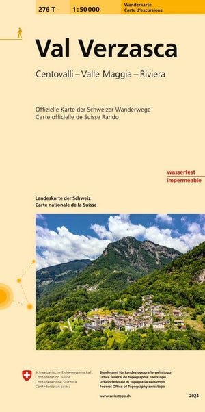 Swisstopo | 276T Val Verzasca Wanderkarte - • WEBER VERLAG