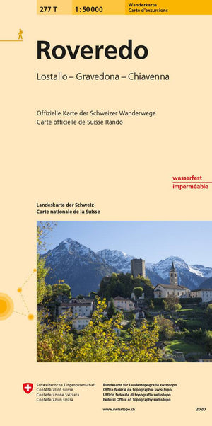 Swisstopo | 277T Roveredo Wanderkarte - • WEBER VERLAG