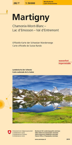 Swisstopo | 282T Martigny Wanderkarte - • WEBER VERLAG