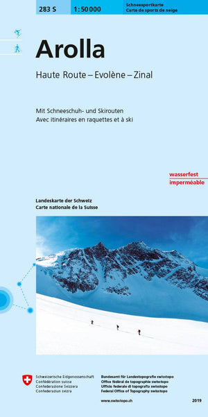 Swisstopo | 283S Arolla Schneesportkarte - • WEBER VERLAG