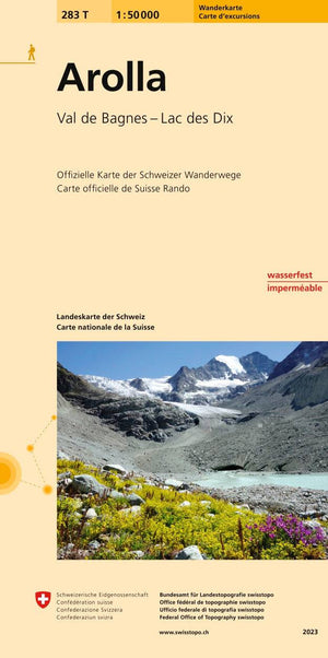 Swisstopo | 283T Arolla Wanderkarte - • WEBER VERLAG