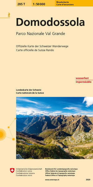 Swisstopo | 285T Domodossola Wanderkarte - • WEBER VERLAG