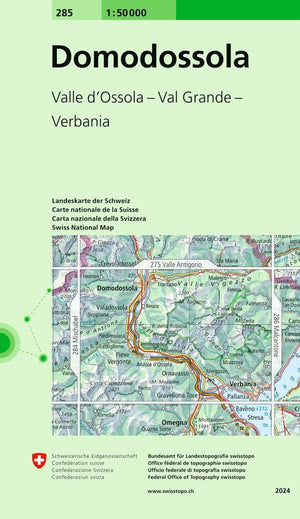 Swisstopo | 285 Domodossola - • WEBER VERLAG