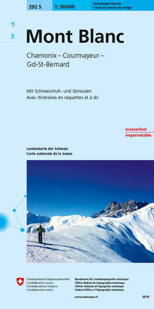 Swisstopo | 292S Mont Blanc Schneesportkarte - • WEBER VERLAG