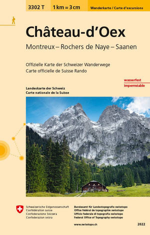 Swisstopo | 3302T Château-d'Oex Carte d'excursions - • WEBER VERLAG