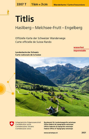 Swisstopo | 3307T Titlis Wanderkarte - • WEBER VERLAG