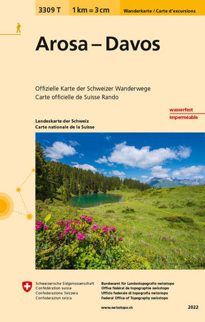 Swisstopo | 3309T Arosa - Davos Wanderkarte - • WEBER VERLAG
