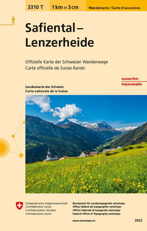 Swisstopo | 3310T Safiental - Lenzerheide Wanderkarte - • WEBER VERLAG