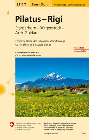 Swisstopo | 3311T Pilatus - Rigi Wanderkarte - • WEBER VERLAG