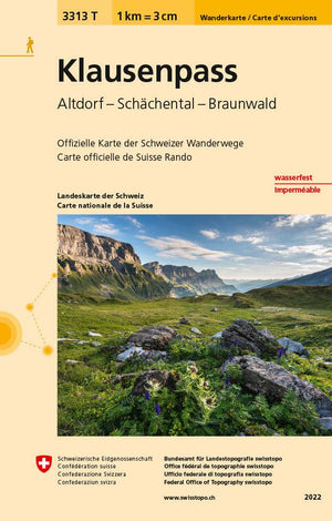 Swisstopo | 3313T Klausenpass Wanderkarte - • WEBER VERLAG