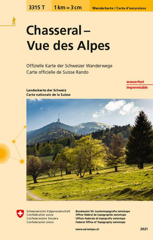 Swisstopo | 3315T Chasseral - Vue des Alpes Carte d'excursions - • WEBER VERLAG