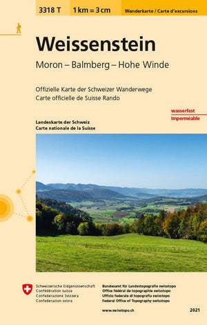Swisstopo | 3318T Weissenstein Wanderkarte - • WEBER VERLAG