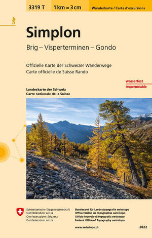 Swisstopo | 3319T Simplon Wanderkarte - • WEBER VERLAG