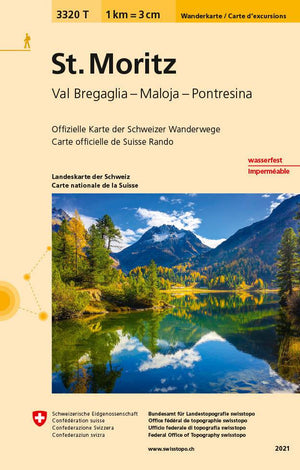 Swisstopo | 3320T St. Moritz Wanderkarte - • WEBER VERLAG