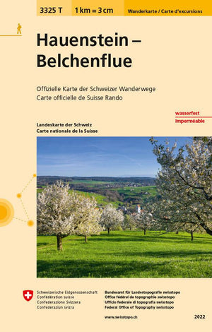 Swisstopo | 3325T Hauenstein - Belchenflue Wanderkarte - • WEBER VERLAG