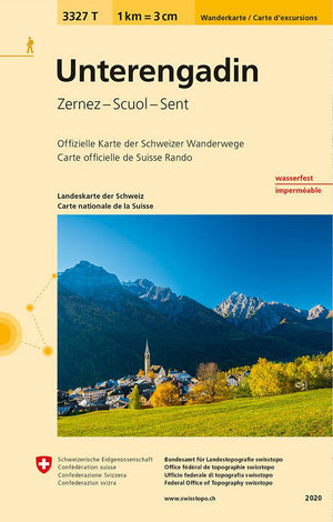 Swisstopo | 3327T Unterengadin Wanderkarte - • WEBER VERLAG