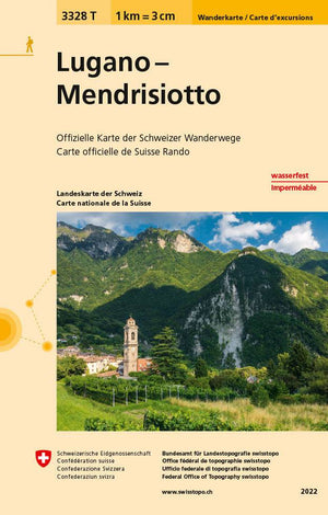 Swisstopo | 3328T Lugano - Mendrisiotto Carta escursionistica - • WEBER VERLAG
