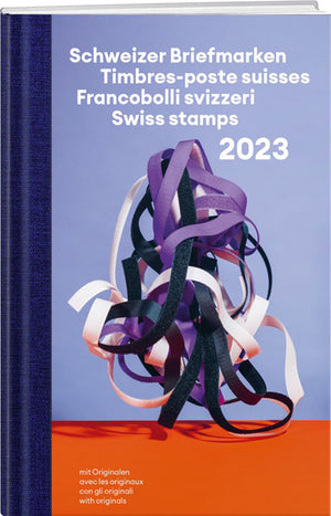 Schweizer Briefmarken – Jahrbuch 2023 mit Originalbriefmarken (ungestempelt) - • WEBER VERLAG